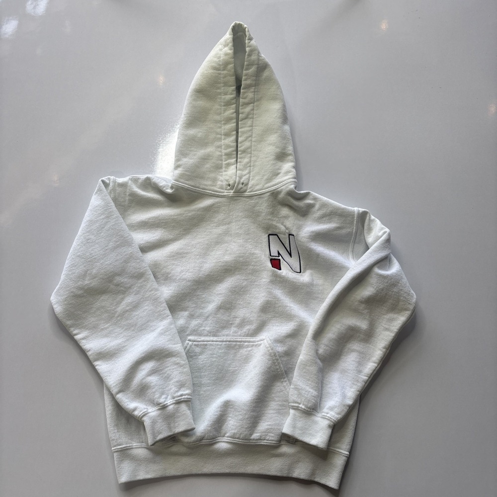 Full Send Nelk Boys Hoodie Mens Sz S White Pullover Heavyweight Cotton